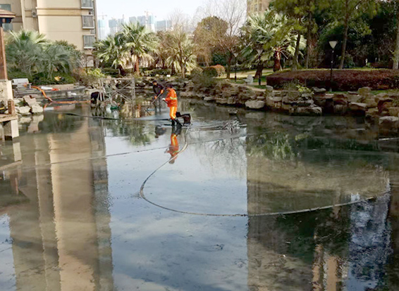 剑川景观池淤泥清理